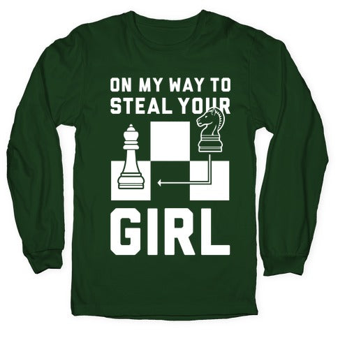 On My Way To Steal Your Girl Chess Longsleeve Tee